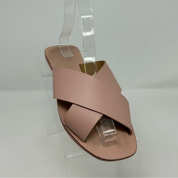 Seychelles Light Blush Pink Leather Slide Sandals Size 7 Summer Casual - Picture 2 of 12